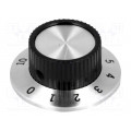 RN-114A; Knob; with flange; plastic; Øshaft: 6.35mm; Ø23.8x14.8mm; SCI RN-114A; Knob; with flange; plastic; Øshaft: 6.35mm; Ø23.8x14.8mm; SCI