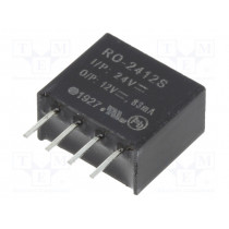 RO-2412S; Converter: DC/DC; 1W; Uin: 21.6÷26.4V; Uout: 12VDC; Iout: 83mA; SIP4; RECOM