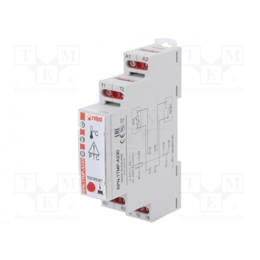 RPN-1TMP-A230; Module: temperature monitoring relay; temperature; 230VAC; DIN; RELPOL
