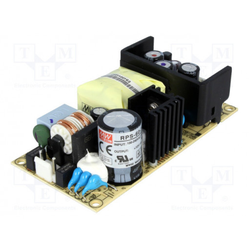 RPS-60-12; Power supply: switched-mode; open; 60W; 127÷370VDC; 90÷264VAC; MEAN WELL