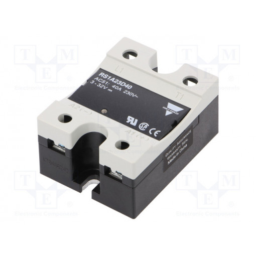 RS1A23D40; Relay: solid state; Ucntrl: 3÷32VDC; 40A; 42÷265VAC; -40÷80°C; IP20; CARLO GAVAZZI