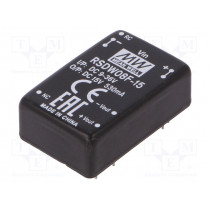 RSDW08F-15; Converter: DC/DC; 8W; Uin: 9÷36V; 15VDC; Iout: 0÷530mA; DIP24; 18.4g; MEAN WELL
