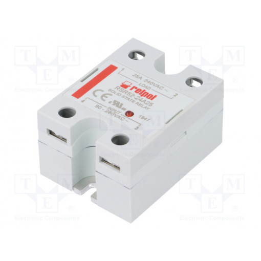 RSR52-24A25; Relay: solid state; Ucntrl: 90÷280VAC; 25A; 48÷280VAC; -30÷80°C; RELPOL