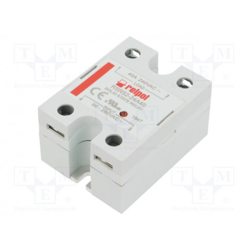 RSR52-24A40; Relay: solid state; Ucntrl: 90÷280VAC; 40A; 48÷280VAC; -30÷80°C; RELPOL