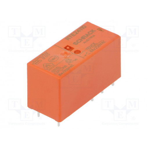 1-1393243-4; Relay: electromagnetic; DPDT; Ucoil: 110VDC; 8A/250VAC; 8A/30VDC; TE Connectivity