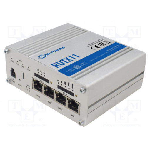 RUTX11000000; Module: router GSM; IP30; TELTONIKA RUTX11000000; Module: router GSM; IP30; TELTONIKA