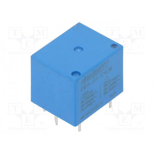 RWH-SH-124DM; Relay: electromagnetic; SPST-NO; Ucoil: 24VDC; 12A/250VAC; 15A; GOODSKY