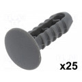 10074; Trim clip; 25pcs; Fiat; OEM: 14591887; L: 25.3mm; polyamide; push-in; ROMIX 10074; Trim clip; 25pcs; Fiat; OEM: 14591887; L: 25.3mm; polyamide; push-in; ROMIX