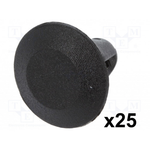10093; Gasket clip; 25pcs; Alfa Romeo,Fiat,Lancia; OEM: 7677865; black; ROMIX
