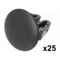10140; Stopper; 25pcs; universal; L: 15.6mm; polyamide; black; push-in; ROMIX 10140; Stopper; 25pcs; universal; L: 15.6mm; polyamide; black; push-in; ROMIX