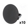10141; Stopper; 10pcs; universal; L: 17.8mm; polyamide; black; push-in; ROMIX 10141; Stopper; 10pcs; universal; L: 17.8mm; polyamide; black; push-in; ROMIX