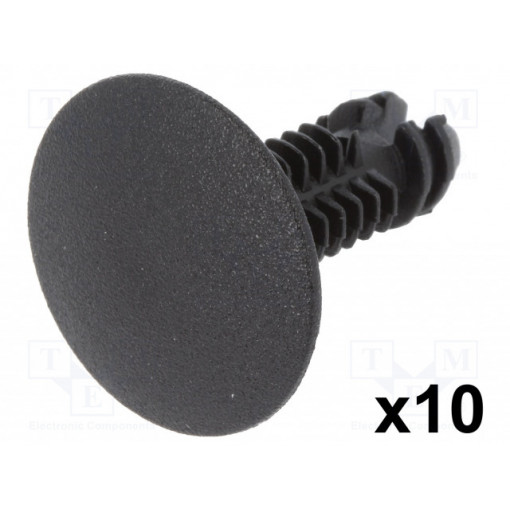 10147; Trim clip; 10pcs; Alfa Romeo,Citroën,Fiat,Lancia,Peugeot; black; ROMIX