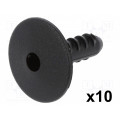 10159; Trim clip; 10pcs; Fiat; OEM: 718202808; L: 24.9mm; polyamide; black; ROMIX