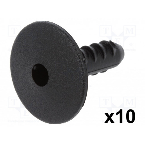 10159; Trim clip; 10pcs; Fiat; OEM: 718202808; L: 24.9mm; polyamide; black; ROMIX