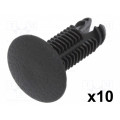 10404; Trim clip; 10pcs; Alfa Romeo; L: 26.8mm; polyamide; black; push-in; ROMIX