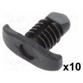 10460; Gasket clip; 10pcs; Ford; L: 10.7mm; polyamide; black; Øhead: 13.6mm; ROMIX