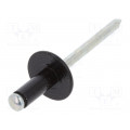41257; Rivet; 10pcs; universal; L: 12mm; black; Ømount.hole: 4.5mm; ROMIX