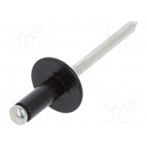 41257; Rivet; 10pcs; universal; L: 12mm; black; Ømount.hole: 4.5mm; ROMIX