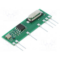 650201471G; Module: RF; FM receiver; AM,ASK; 433.92MHz; -109dBm; 5VDC; 4.3mA; AUREL