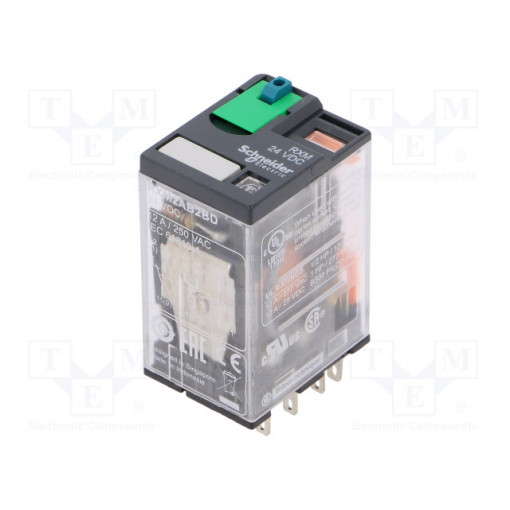 RXM2AB2BD; Relay: electromagnetic; DPDT; Ucoil: 24VDC; 12A/250VAC; 12A/28VDC; SCHNEIDER ELECTRIC