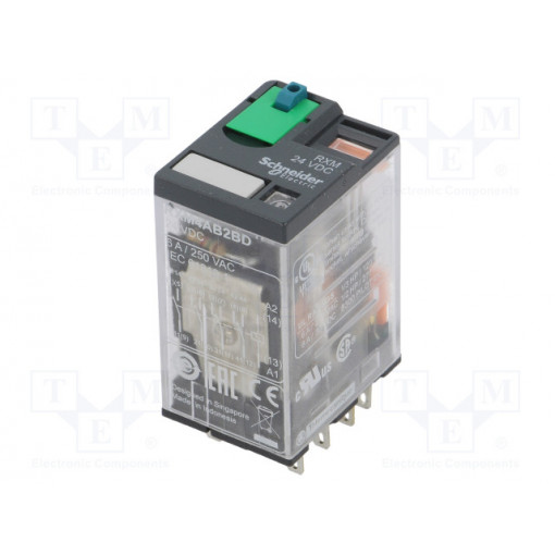 RXM4AB2BD; Relay: electromagnetic; 4PDT; 24VDC; Icontacts max: 6A; max.250VAC; SCHNEIDER ELECTRIC
