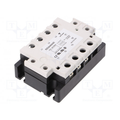 RZ3A40A40; Relay: solid state; Ucntrl: 24÷50VDC; Ucntrl: 24÷275VAC; 40A; IP00; CARLO GAVAZZI