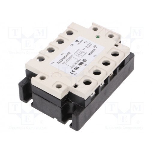 RZ3A60A55; Relay: solid state; Ucntrl: 24÷50VDC; Ucntrl: 24÷275VAC; 55A; IP00; CARLO GAVAZZI
