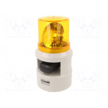 S100D-WS-24-A; Signaller: lighting-sound; 24VDC; siren,rotating light; amber; QLIGHT