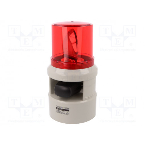 S100D-WS-24-R; Signaller: lighting-sound; 24VDC; siren,rotating light; red; IP54; QLIGHT