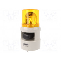 S100DLR-WA-24-A; Signaller: lighting-sound; 24VDC; siren,rotating light; LED; IP54; QLIGHT