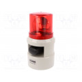 S100DLR-WS-24-R; Signaller: lighting-sound; 24VDC; siren,rotating light; LED; red; QLIGHT