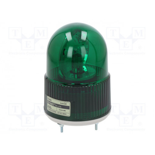 S100R-24-G; Signaller: lighting; rotating light; green; Series: S100; 24VDC; QLIGHT