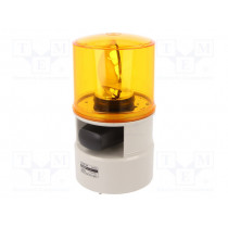 S125D-WS-24-A; Signaller: lighting-sound; 24VDC; siren,rotating light; amber; QLIGHT