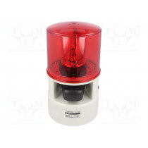 S125D-WS-24-R; Signaller: lighting-sound; 24VDC; siren,rotating light; red; IP54; QLIGHT