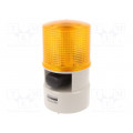 S125DL-WA-24-A; Signaller: lighting-sound; 24VDC; LED; amber; IP54; Ø119x215mm; QLIGHT