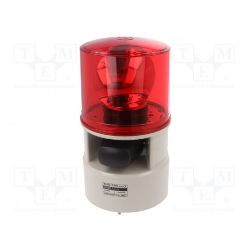 S125DLR-WA-24-R; Signaller: lighting-sound; 24VDC; siren,rotating light; LED; red; QLIGHT