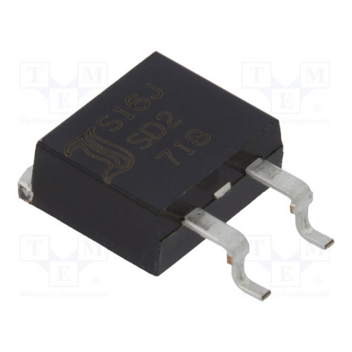 S16JSD2; Diode: rectifying; SMD; 600V; 2x8A; 1.5us; Package: reel,tape; D2PAK; DIOTEC SEMICONDUCTOR