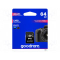 S1A0-0640R12; Memory card; SD XC; 64GB; Read: 100MB/s; Write: 10MB/s; 0÷70°C; GOODRAM