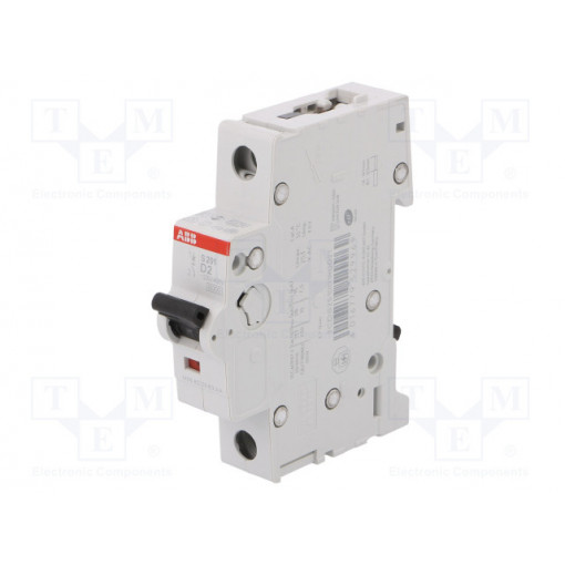 2CDS251001R0021; Circuit breaker; Inom: 2A; Poles: 1; DIN; Charact: D; 6kA; IP20; ABB