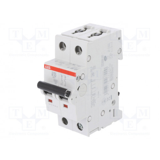 2CDS252001R0325; Circuit breaker; 400VAC; Inom: 32A; Poles: 2; DIN; Charact: B; 6kA; ABB