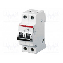 2CDS252001R0065; Circuit breaker; 400VAC; Inom: 6A; Poles: 2; DIN; Charact: B; 6kA; ABB