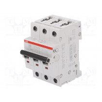 2CDS253001R0201; Circuit breaker; Inom: 20A; Poles: 3; DIN; Charact: D; 6kA; IP20; ABB