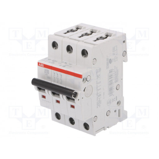 2CDS253001R0201; Circuit breaker; Inom: 20A; Poles: 3; DIN; Charact: D; 6kA; IP20; ABB
