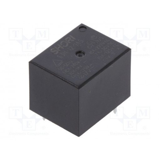 S3H-12-1AS; Relay: electromagnetic; SPST-NO; Ucoil: 12VDC; 10A/240VAC; 360mW; SHORI ELECTRIC S3H-12-1AS; Relay: electromagnetic; SPST-NO; Ucoil: 12VDC; 10A/240VAC; 360mW; SHORI ELECTRIC