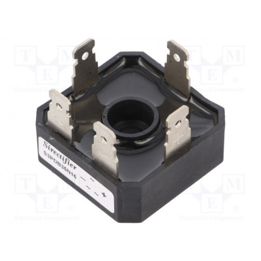 S3PDB35N16; Three-phase bridge rectifier; Urmax: 1.6kV; If: 35A; Ifsm: 350A; SIRECTIFIER