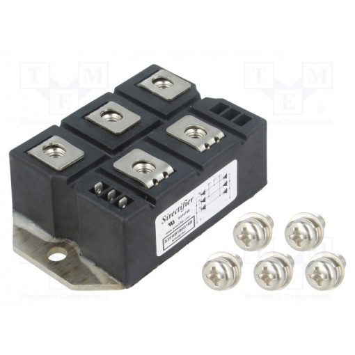 S3PHB180G16B; Controlled bridge rectifier; Urmax: 1.6kV; If: 180A; Ifsm: 1.35kA; SIRECTIFIER S3PHB180G16B; Controlled bridge rectifier; Urmax: 1.6kV; If: 180A; Ifsm: 1.35kA; SIRECTIFIER