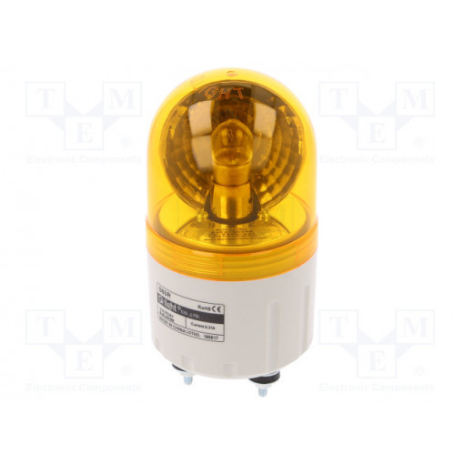 S60R-24-A; Signaller: lighting; rotating light; amber; Series: S60; 24VDC; QLIGHT