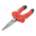 2430V-160; Pliers; insulated,half-rounded nose,universal; 160mm; BAHCO