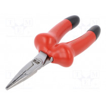 2430V-160; Pliers; insulated,half-rounded nose,universal; 160mm; BAHCO