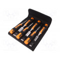 424P-S6-PP; Kit: chisels; for wood,professional; Number of files: 6; BAHCO 424P-S6-PP; Kit: chisels; for wood,professional; Number of files: 6; BAHCO